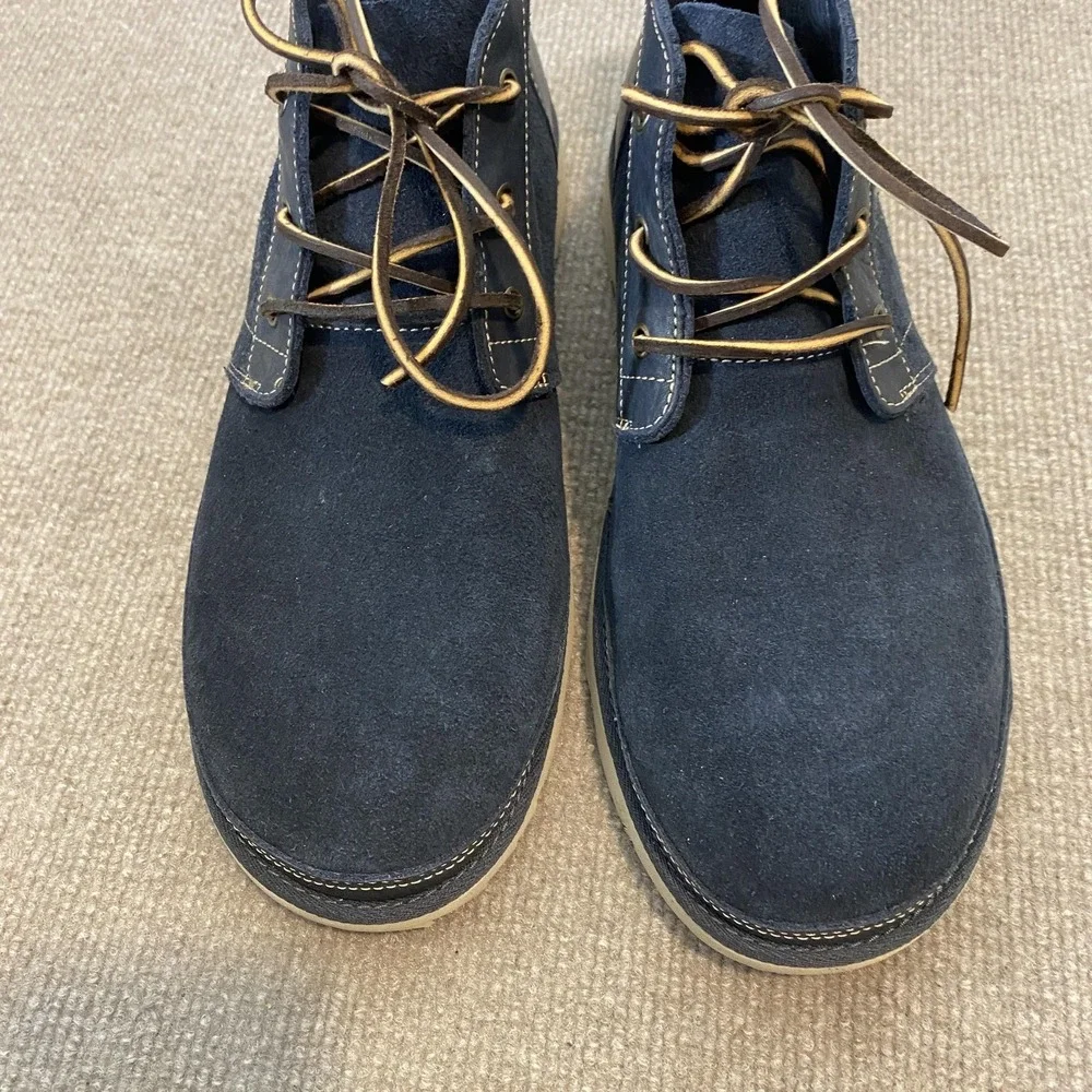 UGG Boots Mens Size 13 Blue Suede Chukka Ankle Lined Casual Winter 1020369